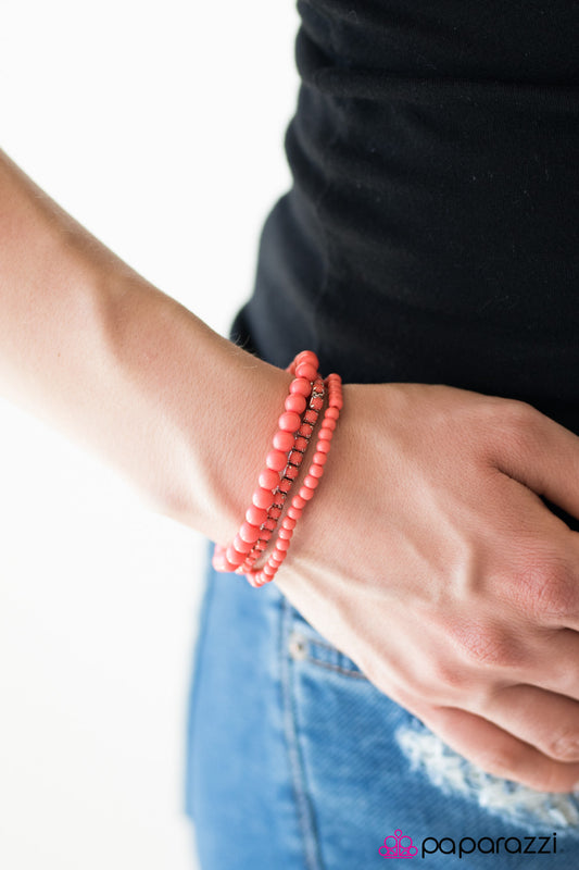 Paparazzi ♥ Pretty and Prim - Orange ♥  Bracelet-product_sku