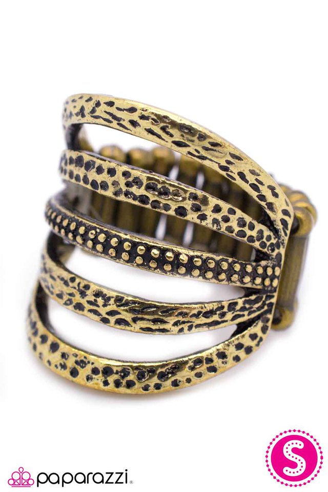 Paparazzi ♥ Banded Together - Brass ♥ Ring