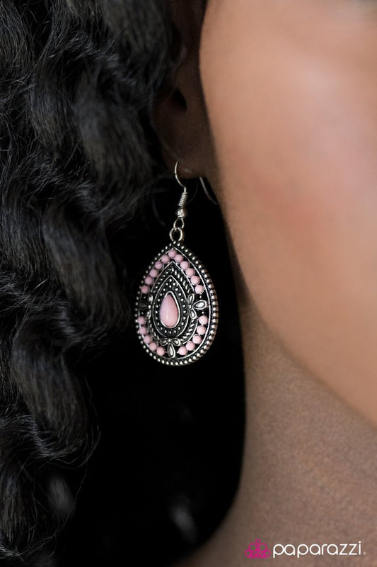 Paparazzi ♥ Dropping Daylight - Pink ♥ Earrings-product_sku
