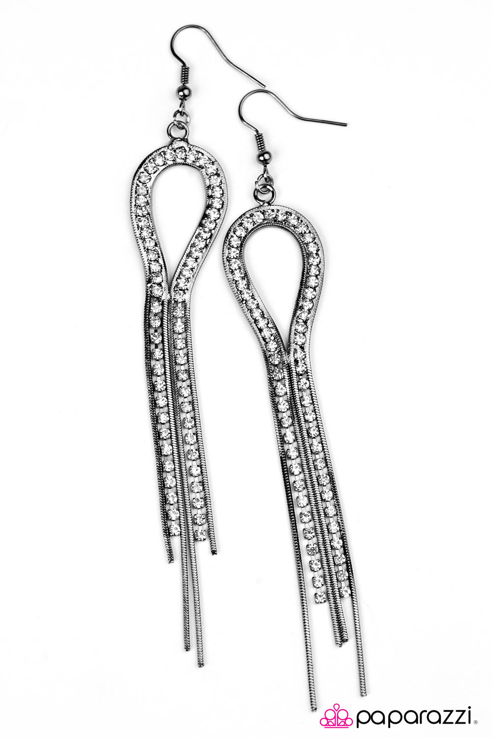 Paparazzi ♥ Dallas Diva - Black ♥  Earrings