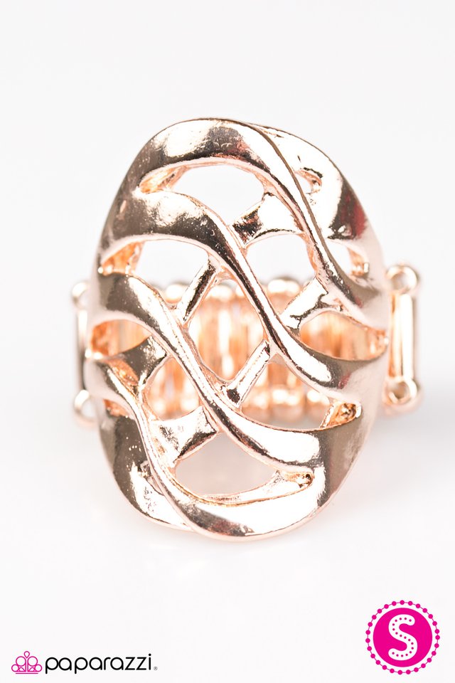 Paparazzi ♥ Just The WAVE You Are - Rose Gold ♥ Ring