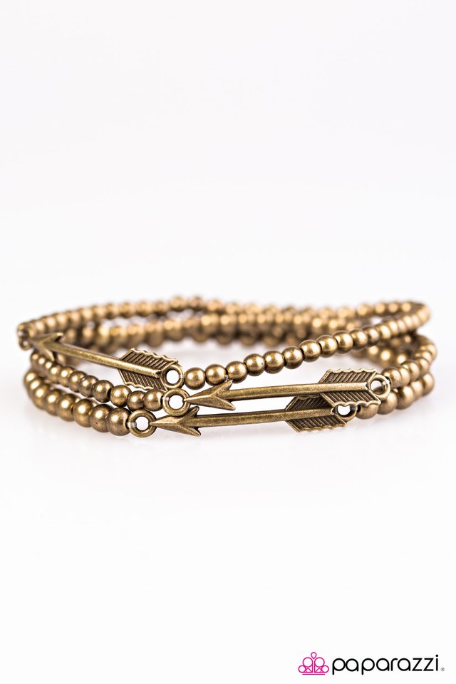 Paparazzi ♥ Ready, Aim, Fire! - Brass ♥ Bracelet