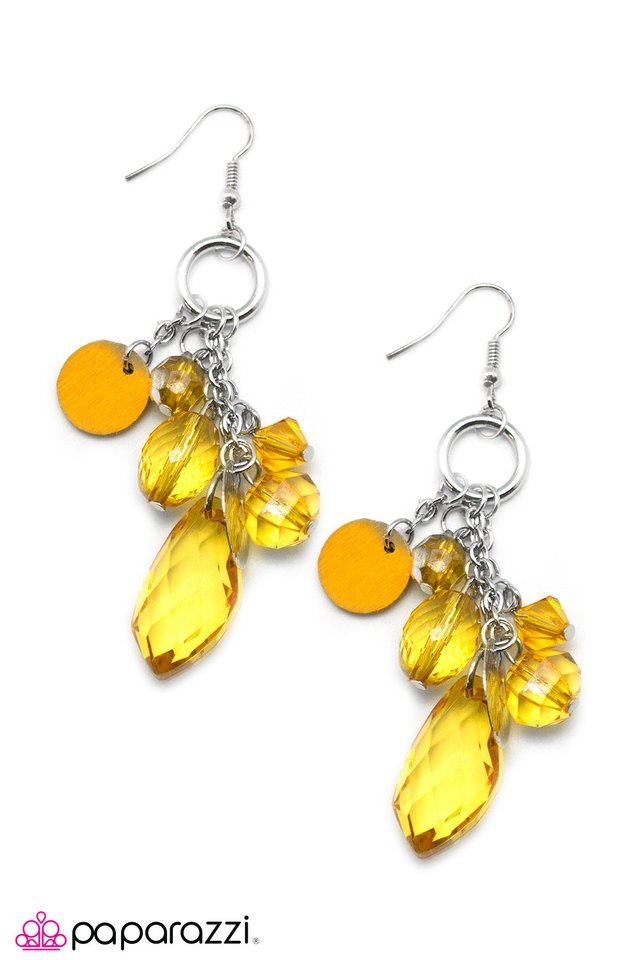 Paparazzi ♥ YELLOW EARRING - Yellow ♥ Earrings