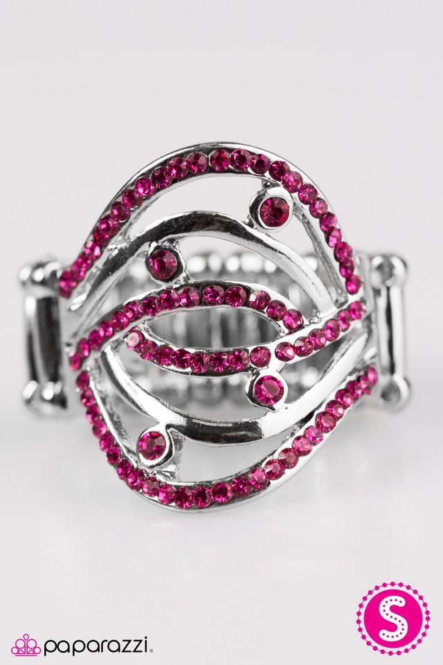 Paparazzi ♥ Cosmic Compass - Pink ♥ Ring