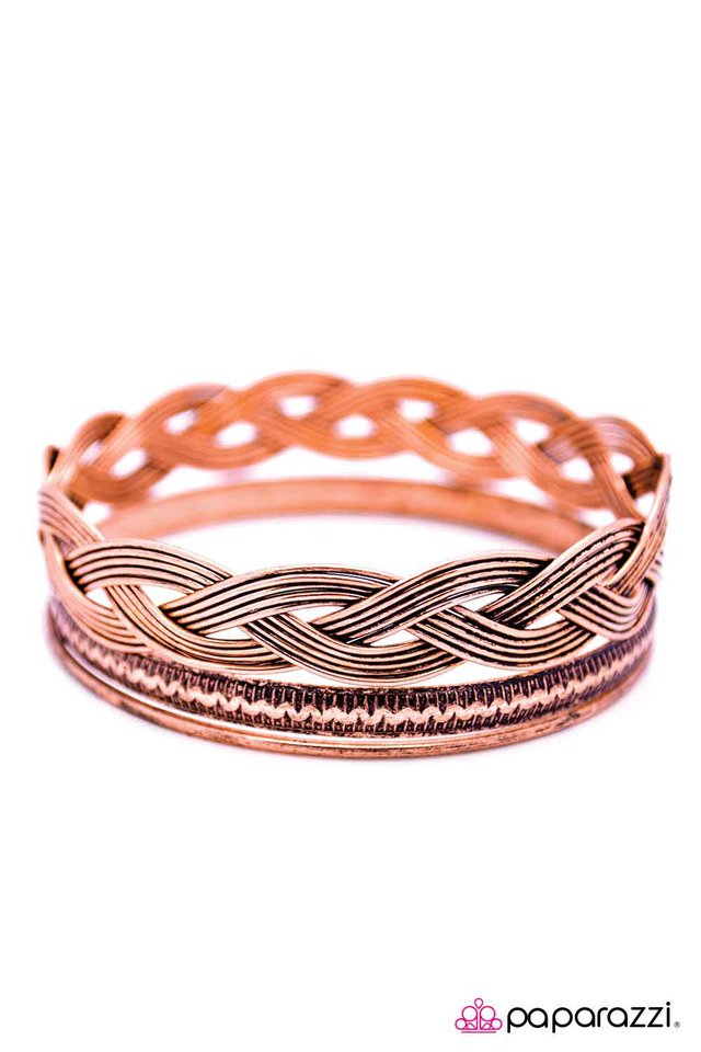 Paparazzi ♥ A Braid New World - Copper ♥ Bracelet