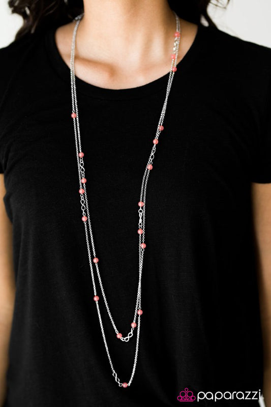 Paparazzi ♥ All The Time In The World - Orange ♥ Necklace-product_sku