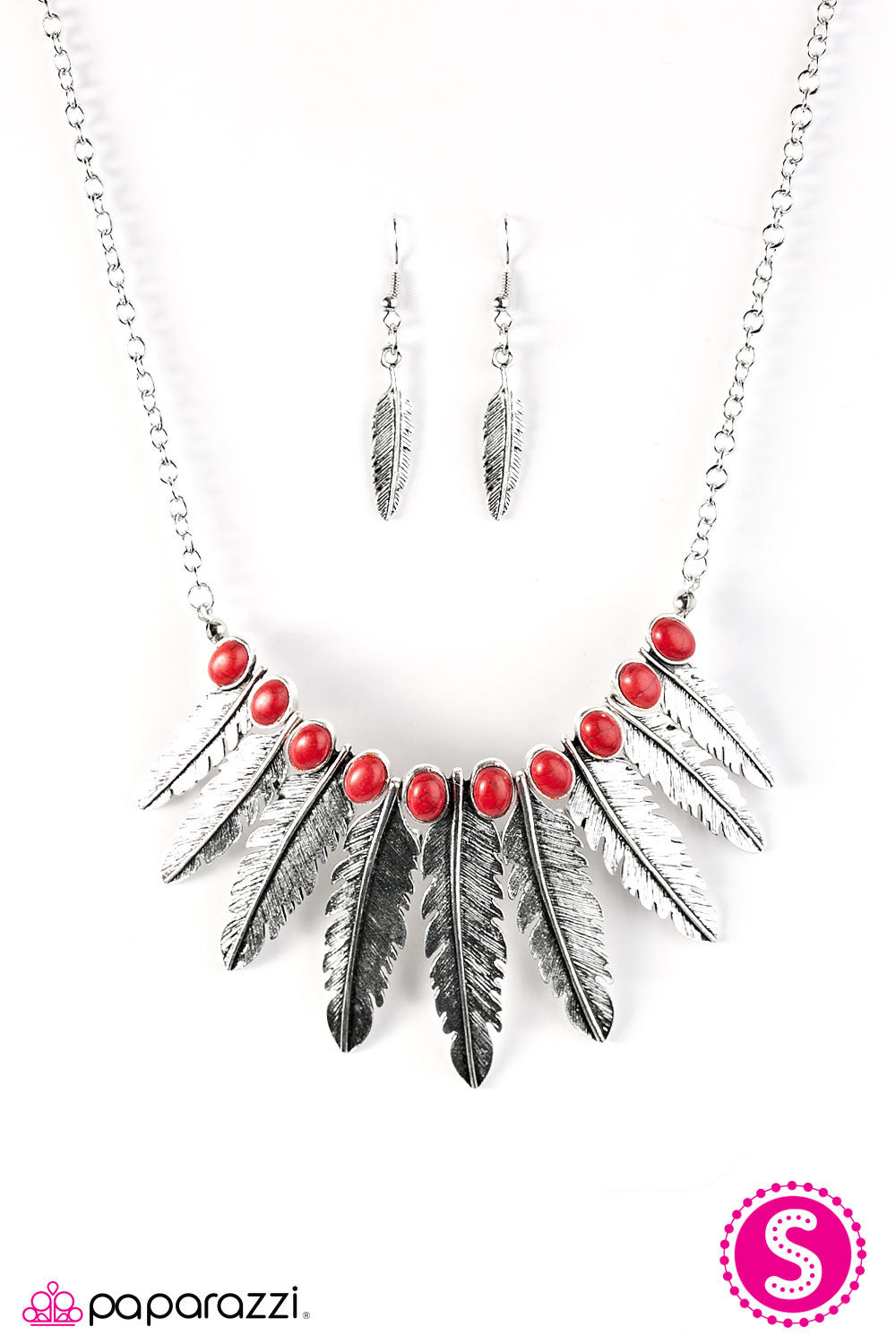 Paparazzi ♥ Desert Distraction - Red ♥  Necklace