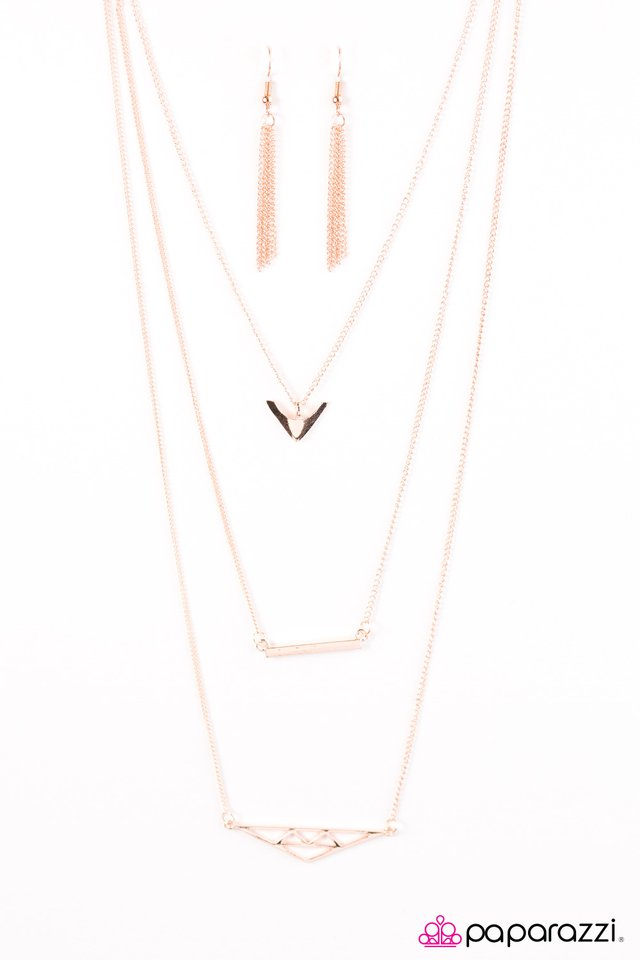 Paparazzi ♥ Your Vibe Attracts Your Tribe - Rose Gold ♥ Necklace