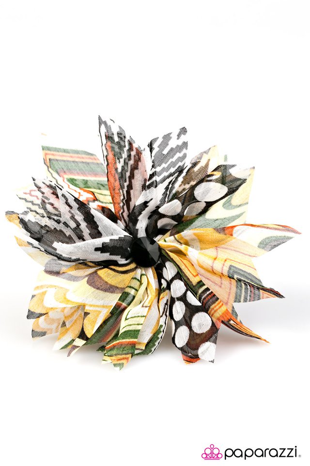 Paparazzi ♥ Cant Change Your Stripes - Green ♥ Hair Clip