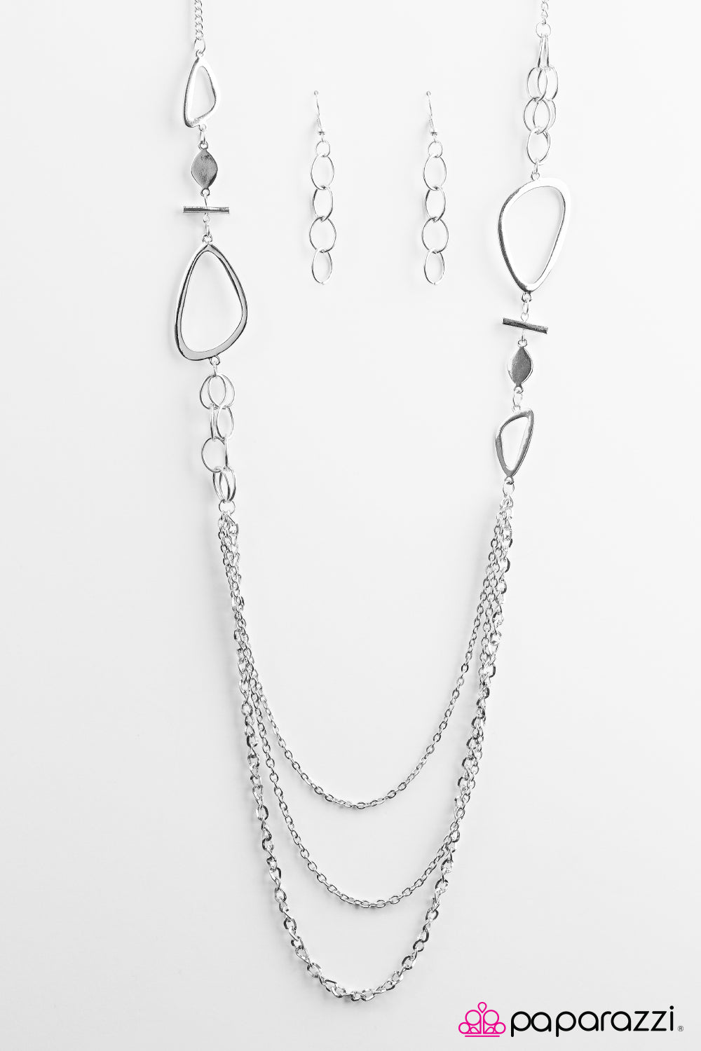 Paparazzi ♥ Abstract Attitude - Silver ♥  Necklace