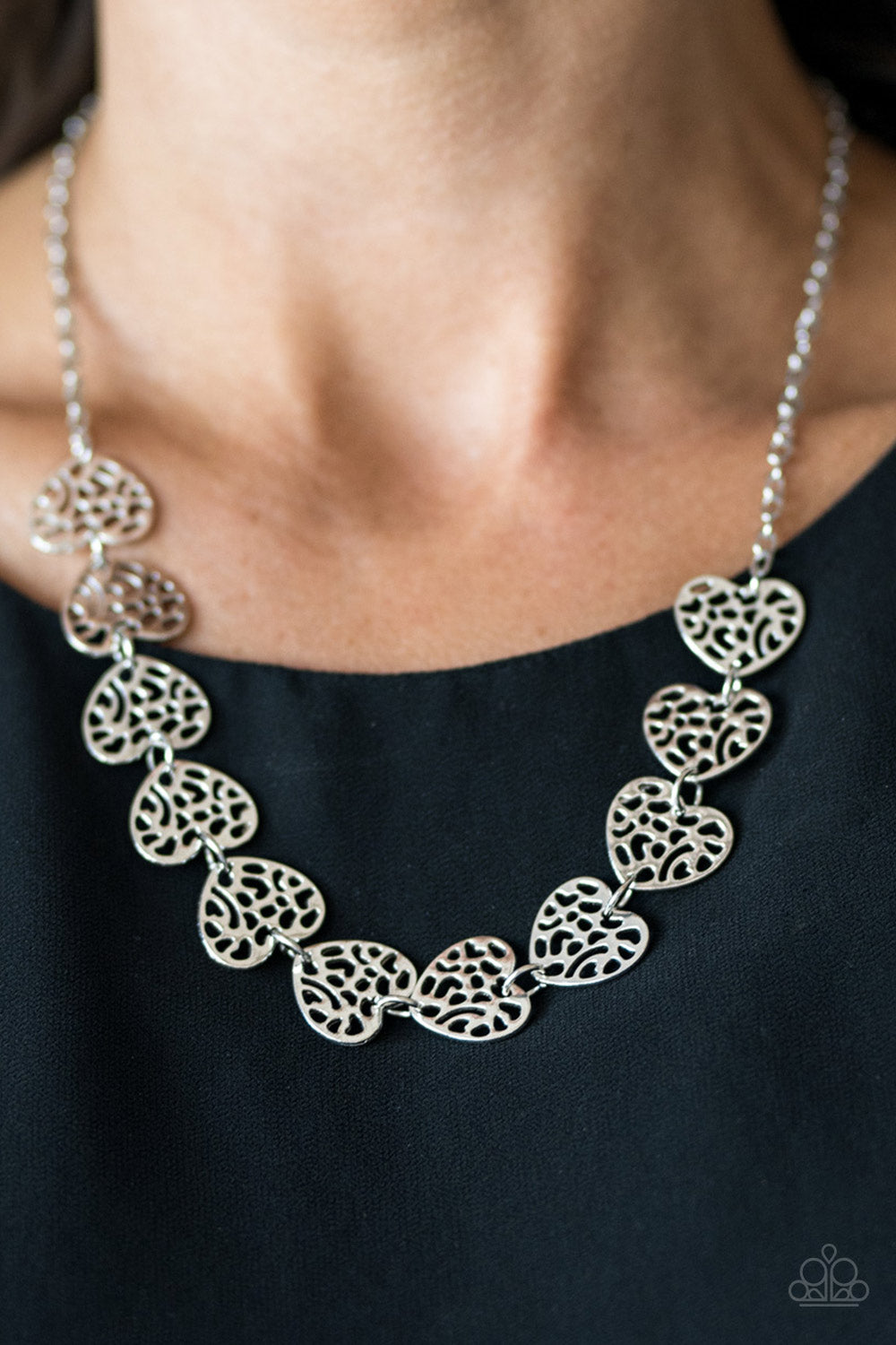 Paparazzi ♥ With My HOLE Heart - Silver ♥  Necklace