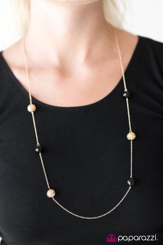 Paparazzi ♥ Retro Radiance - Black ♥ Necklace-product_sku