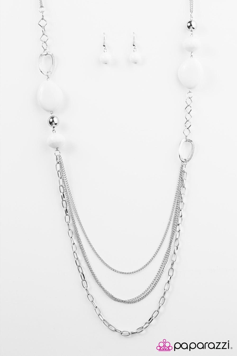 Paparazzi ♥ Caribbean Rainbow - White ♥  Necklace