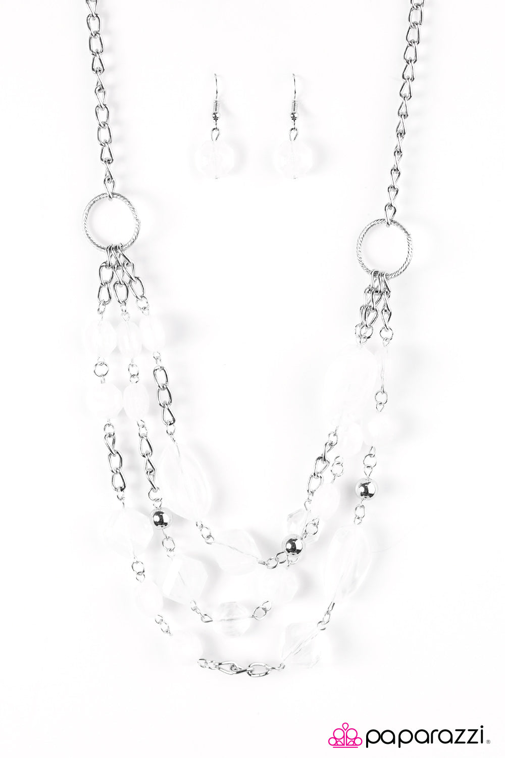Paparazzi ♥ Summer Sunsets - White ♥  Necklace
