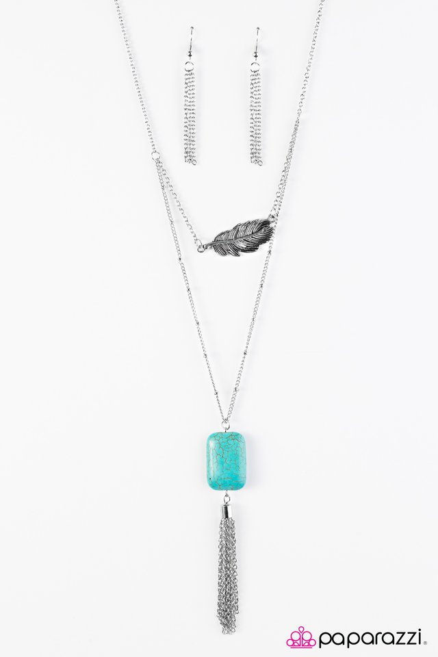 Paparazzi ♥ Mojave Mesas - Blue ♥ Necklace