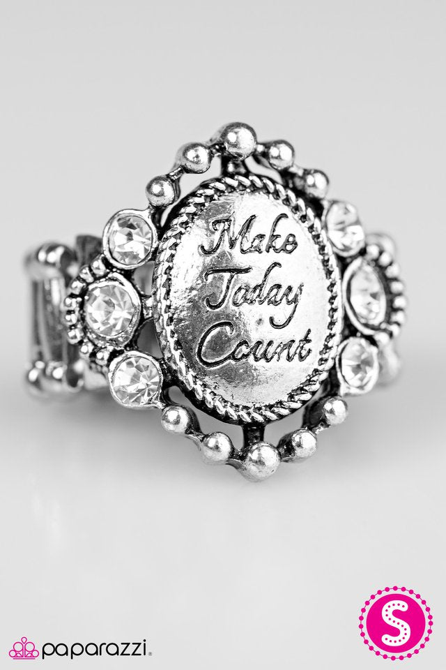 Paparazzi ♥ Make Today Count - White ♥ Ring