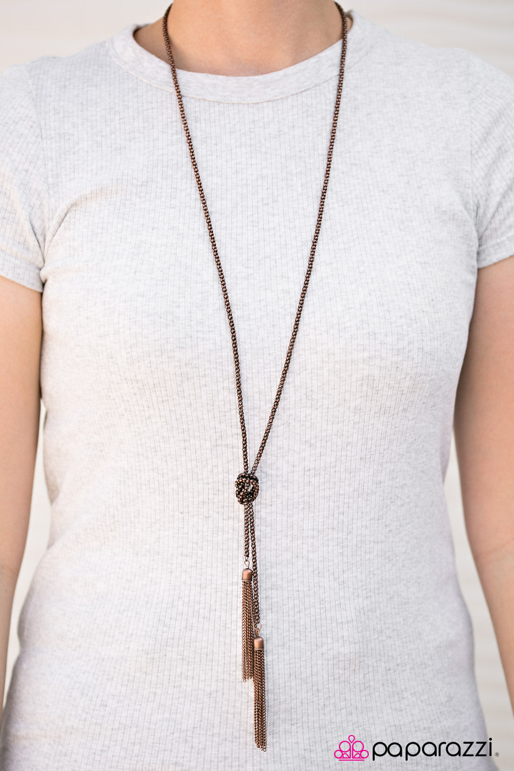 Paparazzi ♥ I Love You KNOT - Copper ♥  Necklace-product_sku