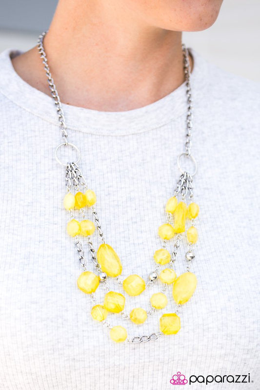 Paparazzi ♥ Summer Sunsets - Yellow ♥ Necklace-product_sku