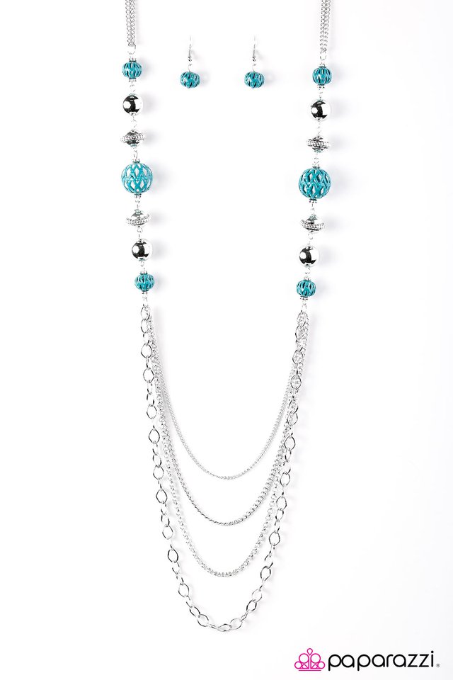 Paparazzi ♥ Balloon Ride - Blue ♥ Necklace