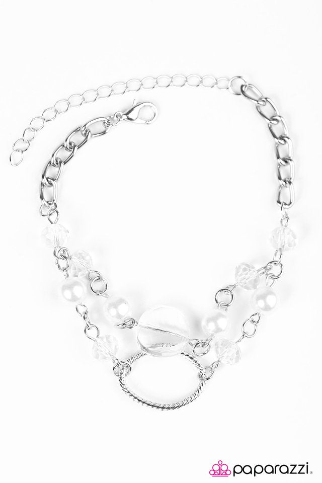 Paparazzi ♥ Moonlit Beaches - White ♥ Bracelet