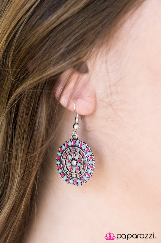 Paparazzi ♥ Flowers and Ferris Wheels - Multi ♥  Earrings-product_sku