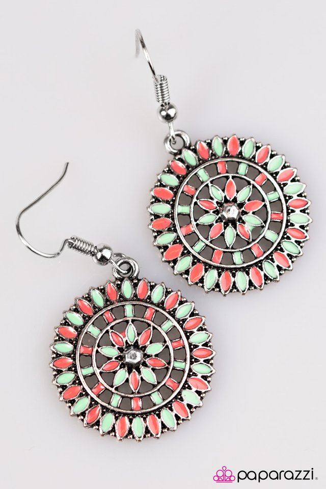 Paparazzi ♥ Flowers and Ferris Wheels - Multi ♥ Earrings