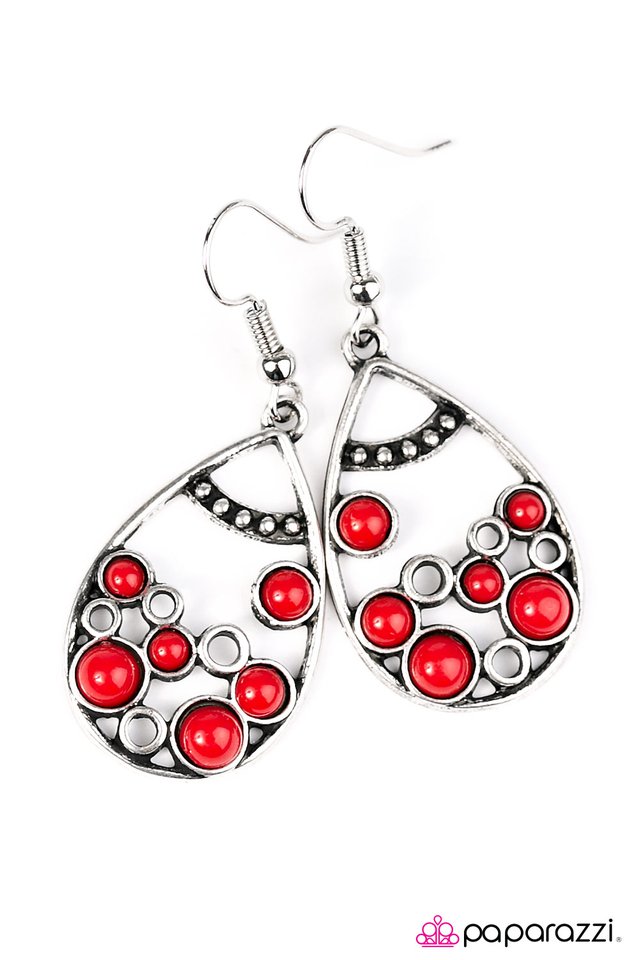 Paparazzi ♥ Lost At Sea - Red ♥ Earrings