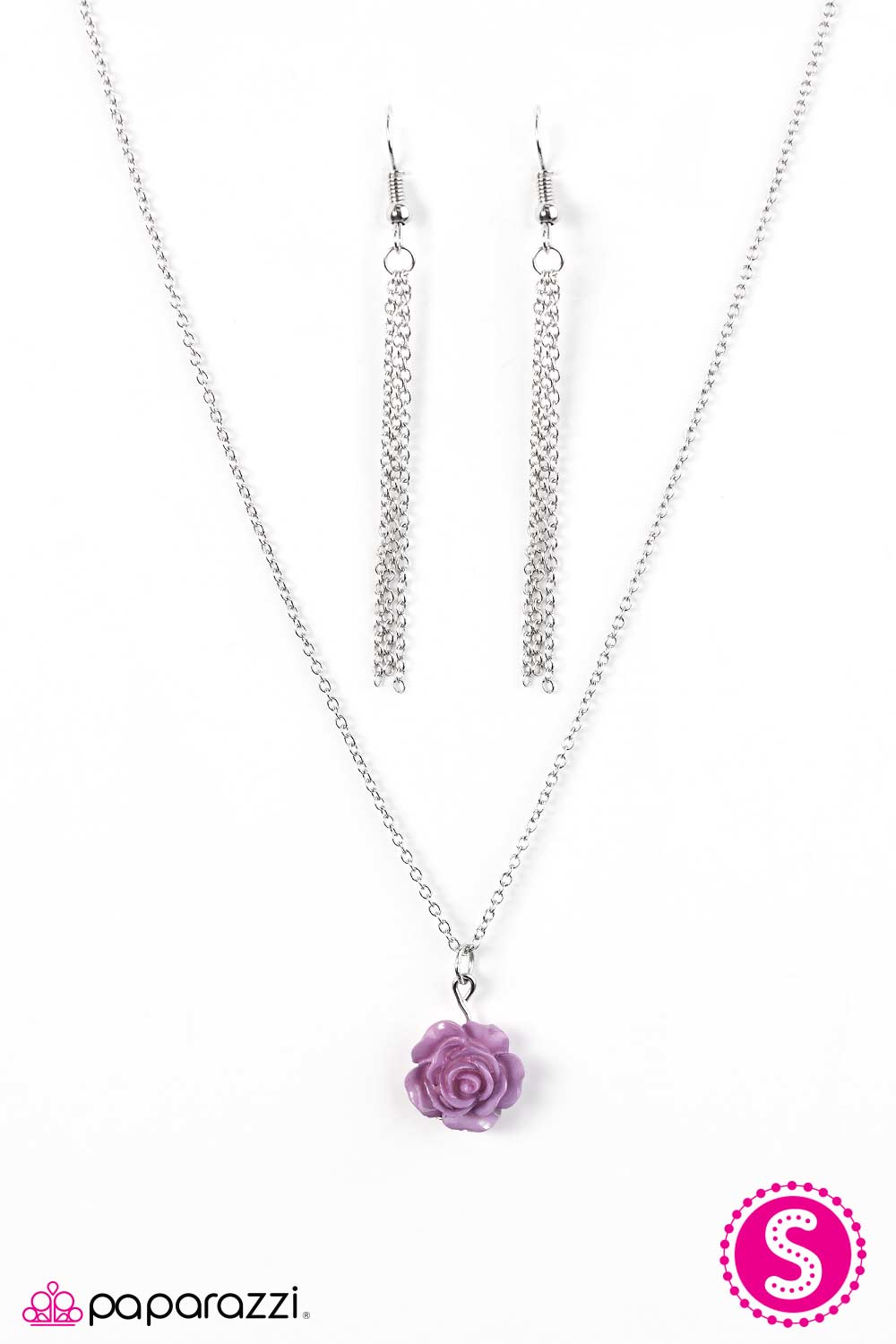 Paparazzi ♥ Summer Rose - Purple ♥  Necklace