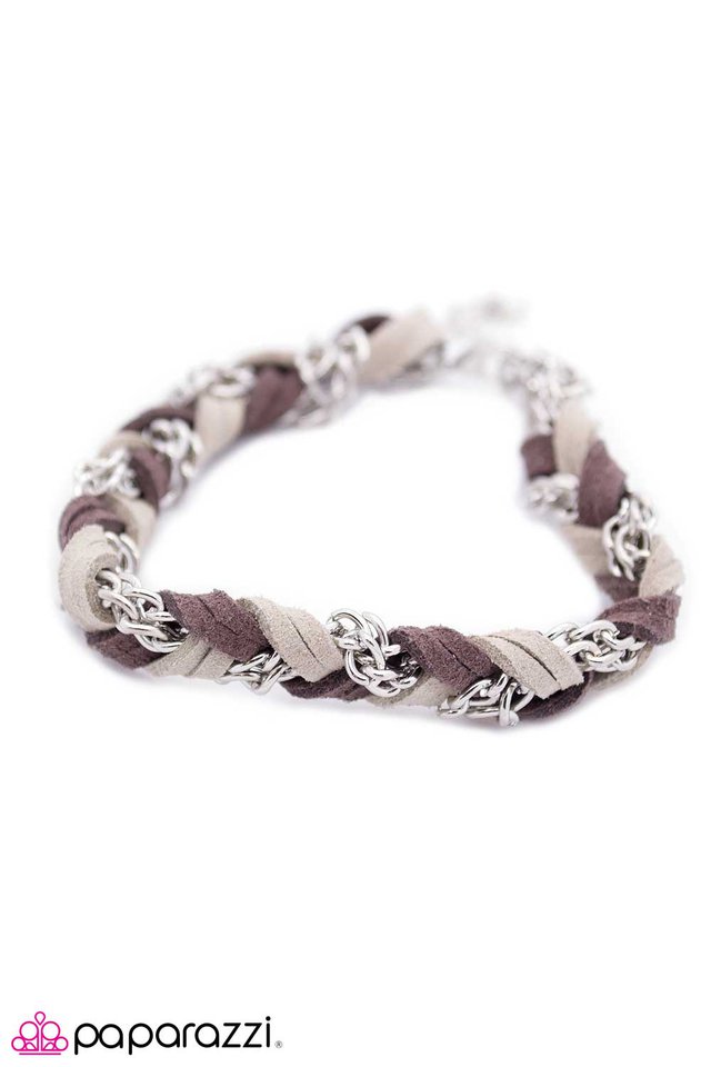 Paparazzi ♥ Leather the Storm - Brown ♥ Bracelet