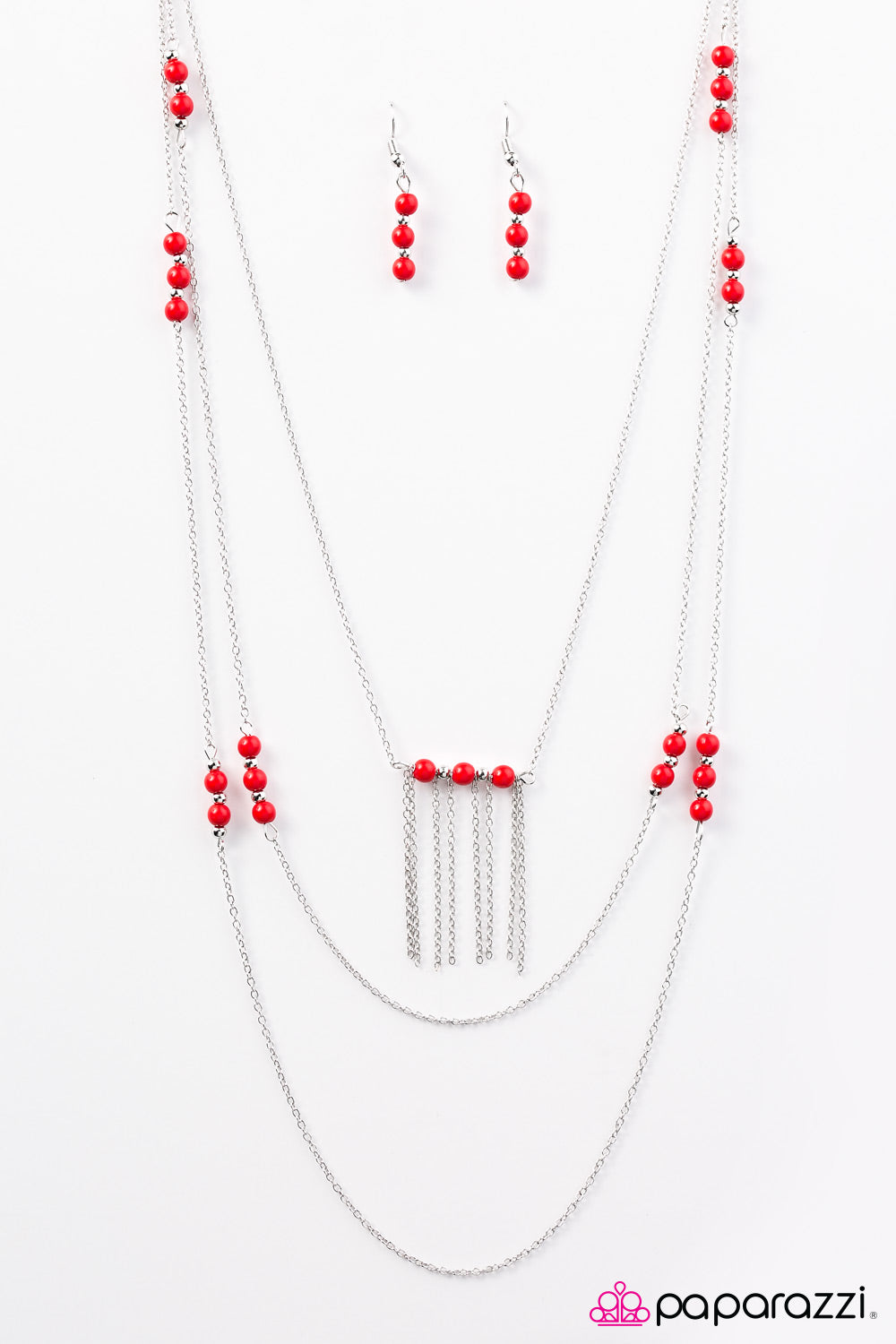 Paparazzi ♥ Pleasant Paradise - Red ♥  Necklace