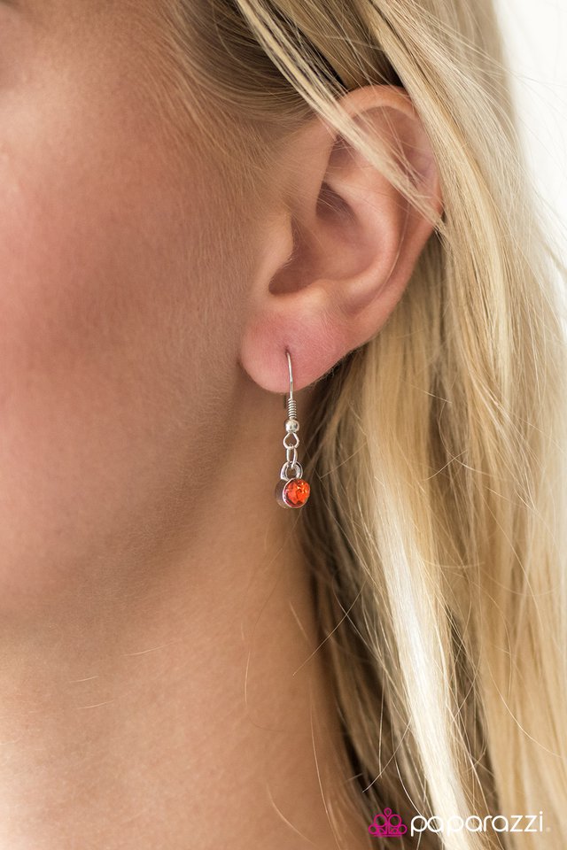 Paparazzi ♥ One In A MEDALLION - Orange ♥ Necklace