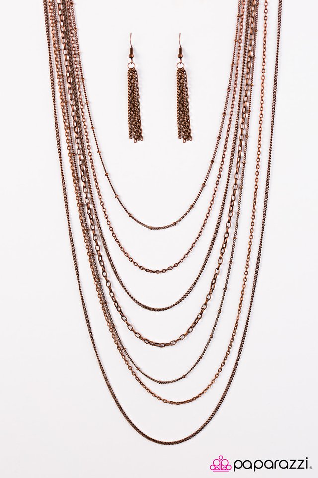 Paparazzi ♥ Keepin It Street - Copper ♥ Necklace