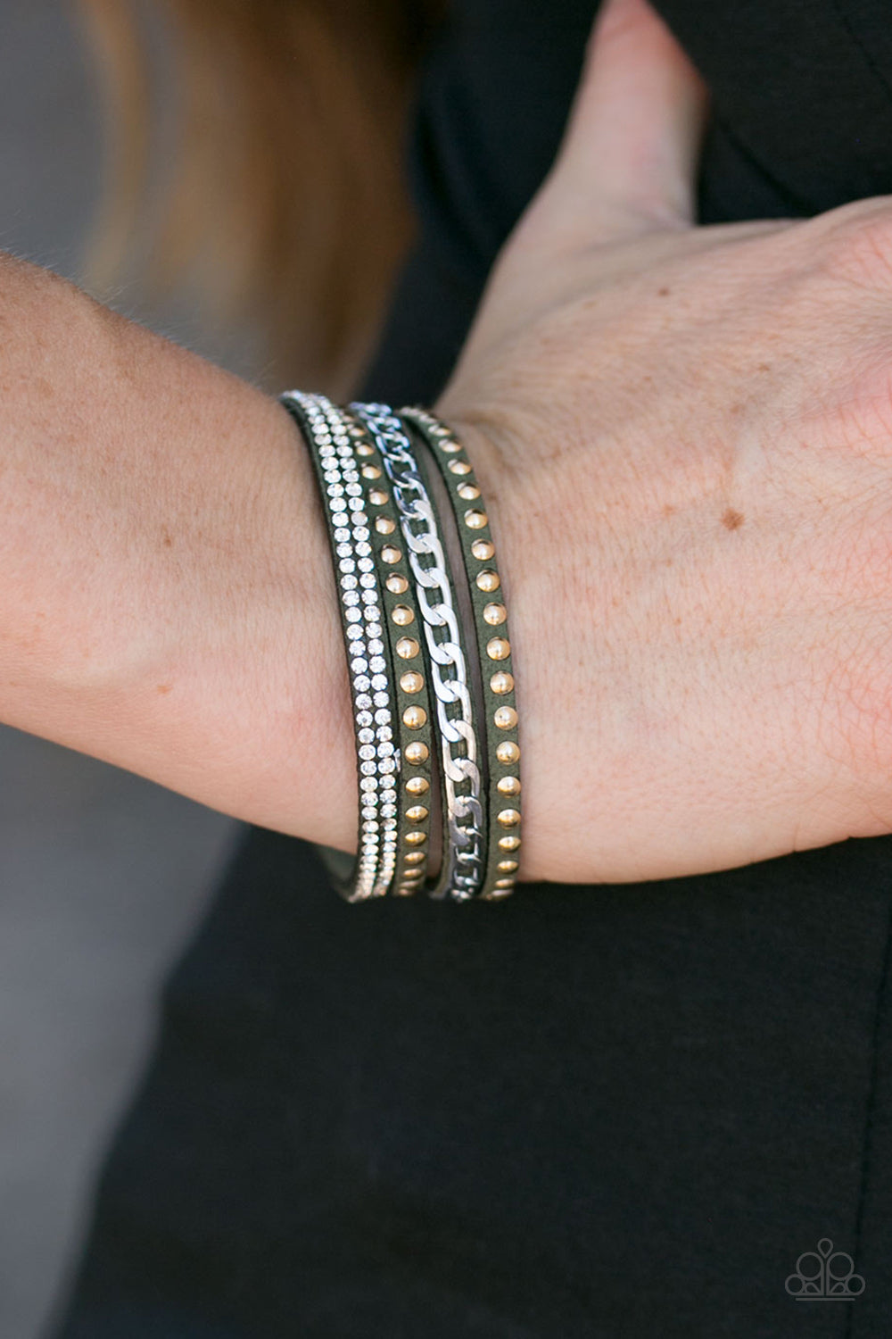 Paparazzi ♥ Hot GLAM! - Green ♥  Bracelet