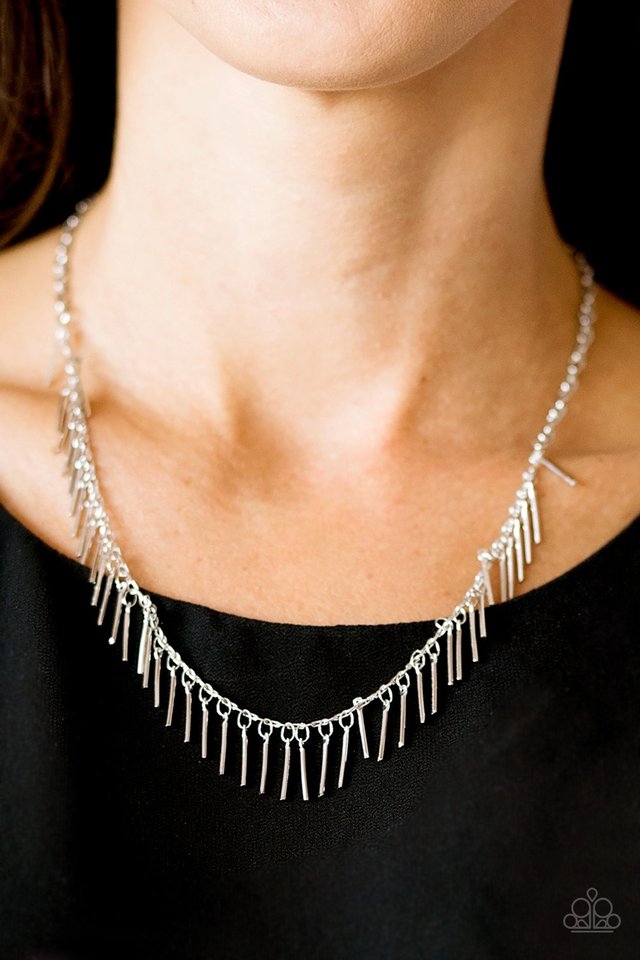 Paparazzi ♥ Shes A Beast - Silver ♥ Necklace