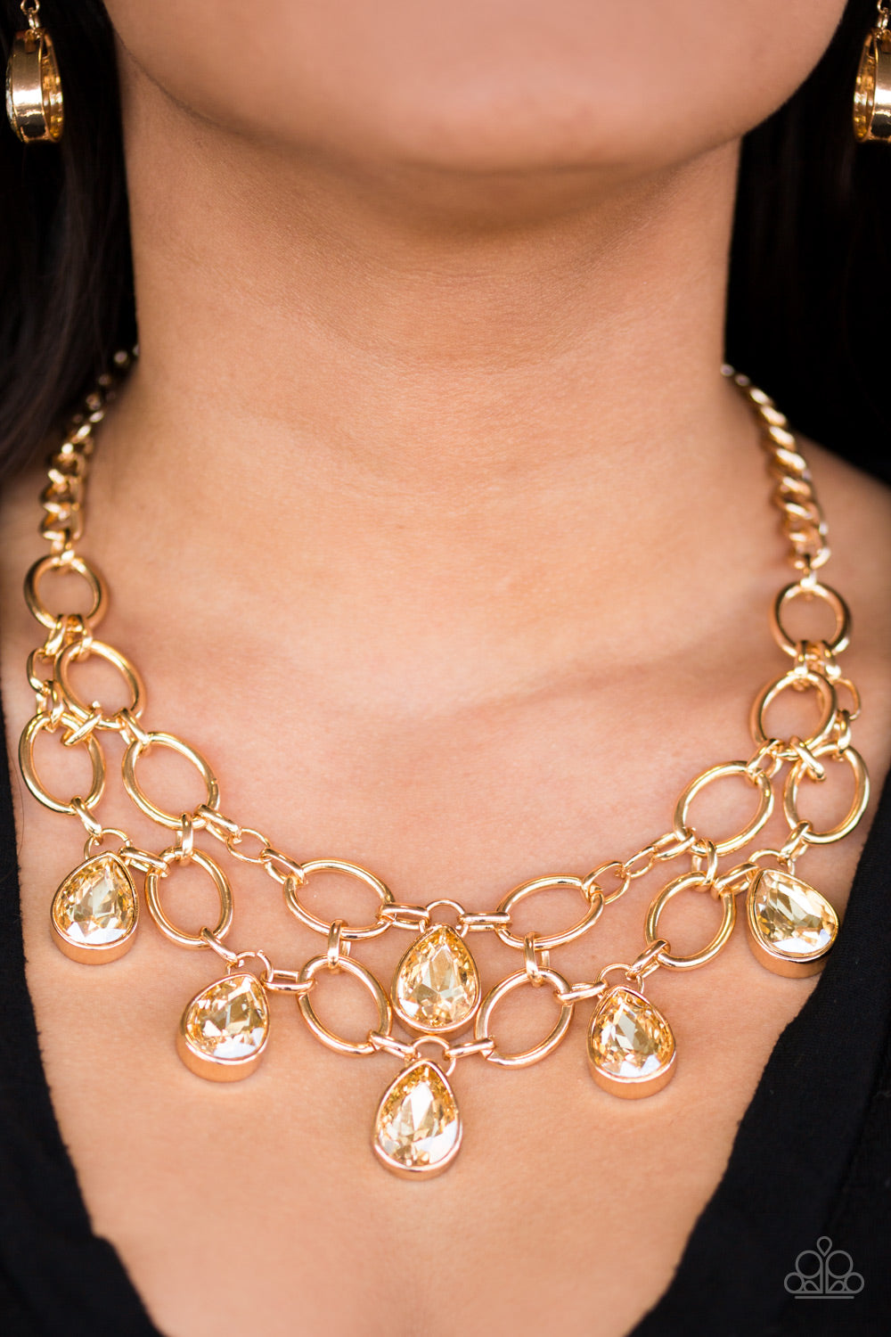 Paparazzi ♥ Show-Stopping Shimmer - Gold ♥  Necklace
