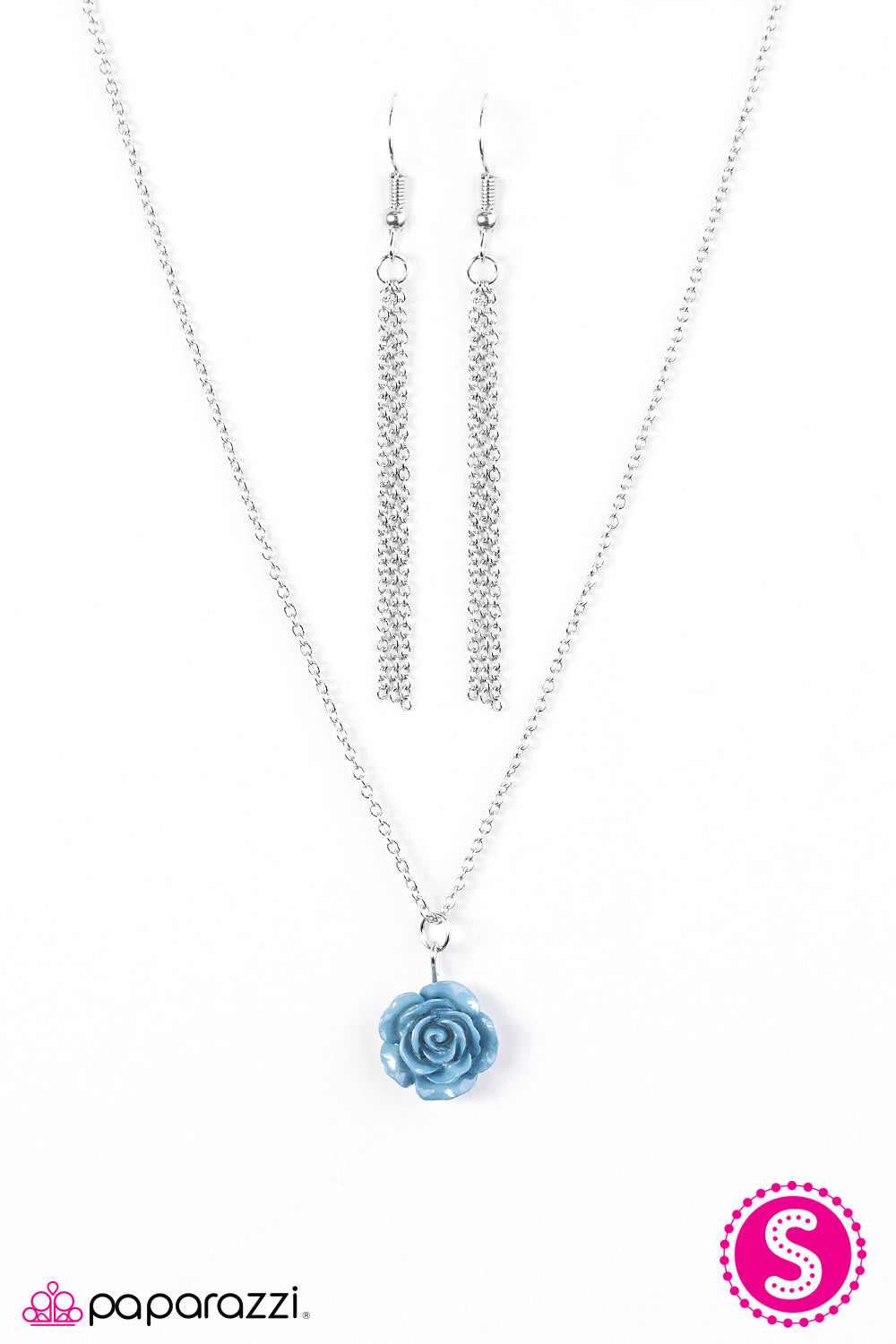 Paparazzi ♥ Summer Rose - Blue ♥  Necklace