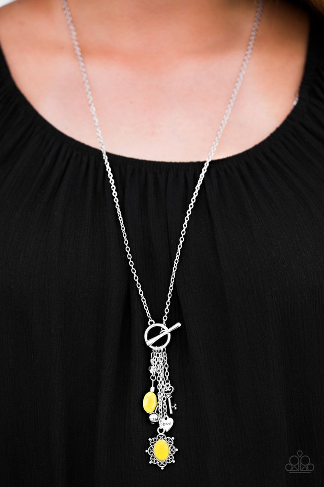 Paparazzi ♥ Love Lullaby - Yellow ♥ Necklace