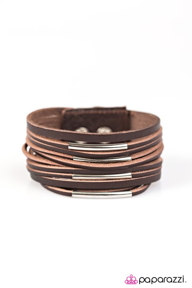 Paparazzi ♥ Racing Renegade - Brown ♥ Bracelet