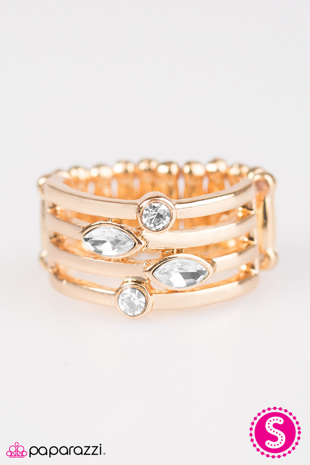 Paparazzi ♥ Tampa Tango - Gold ♥  Ring