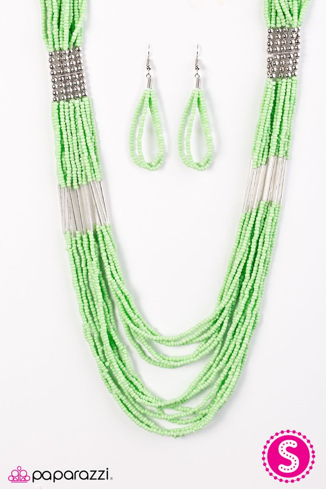 Paparazzi ♥ Let It BEAD - Green ♥ Necklace