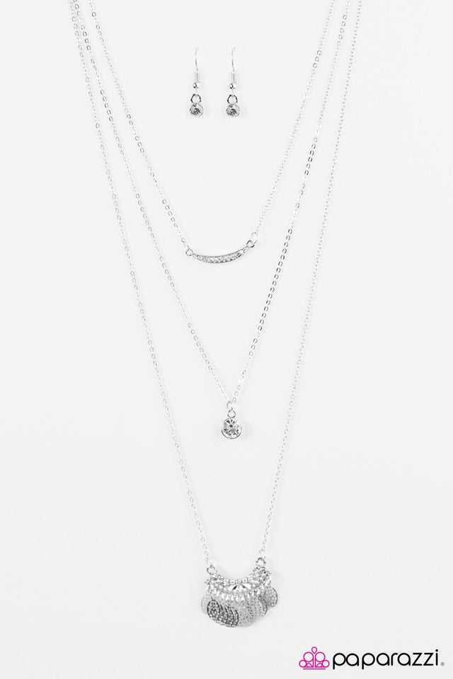 Paparazzi ♥ Adventures Are Forever - White ♥ Necklace