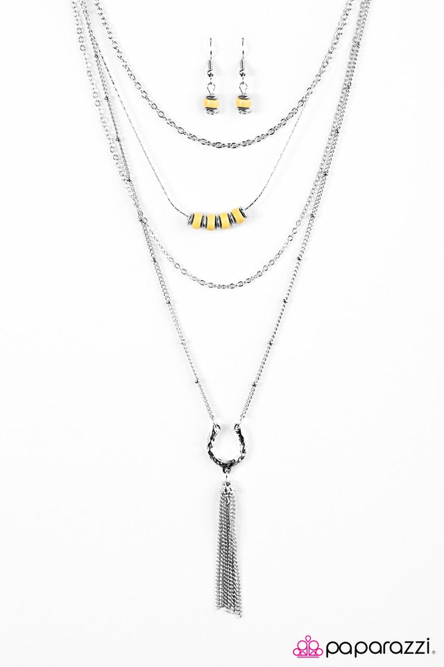 Paparazzi ♥ Boot Scootin Boogie - Yellow ♥ Necklace