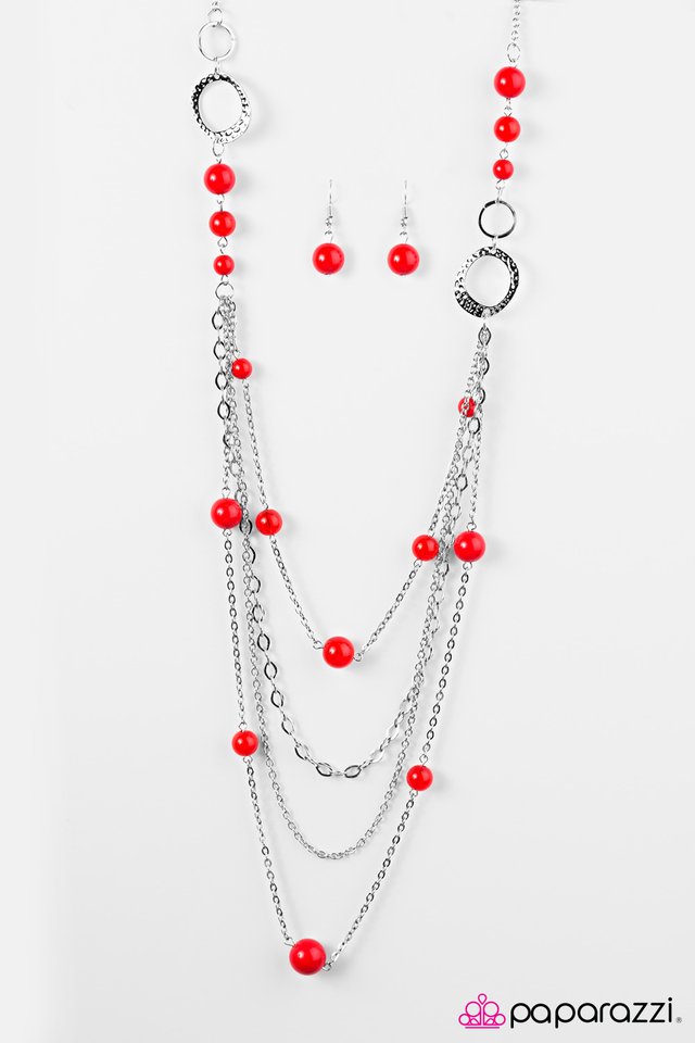 Paparazzi ♥ Rainbow Radiance - Red ♥ Necklace