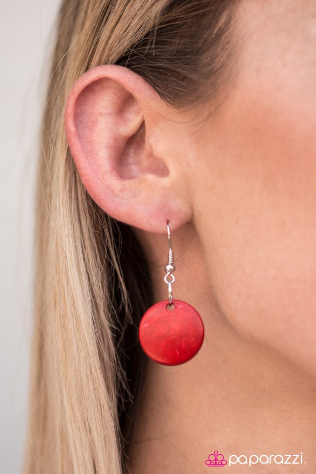 Paparazzi ♥ Tiki Tango - Red ♥ Necklace