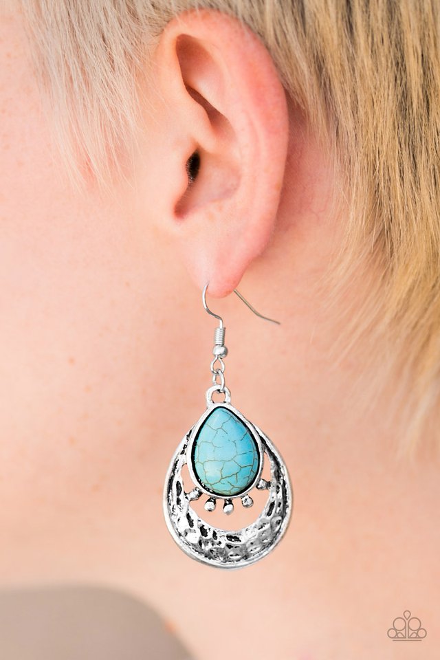 Paparazzi ♥ Take Me To The River - Blue ♥ Earrings