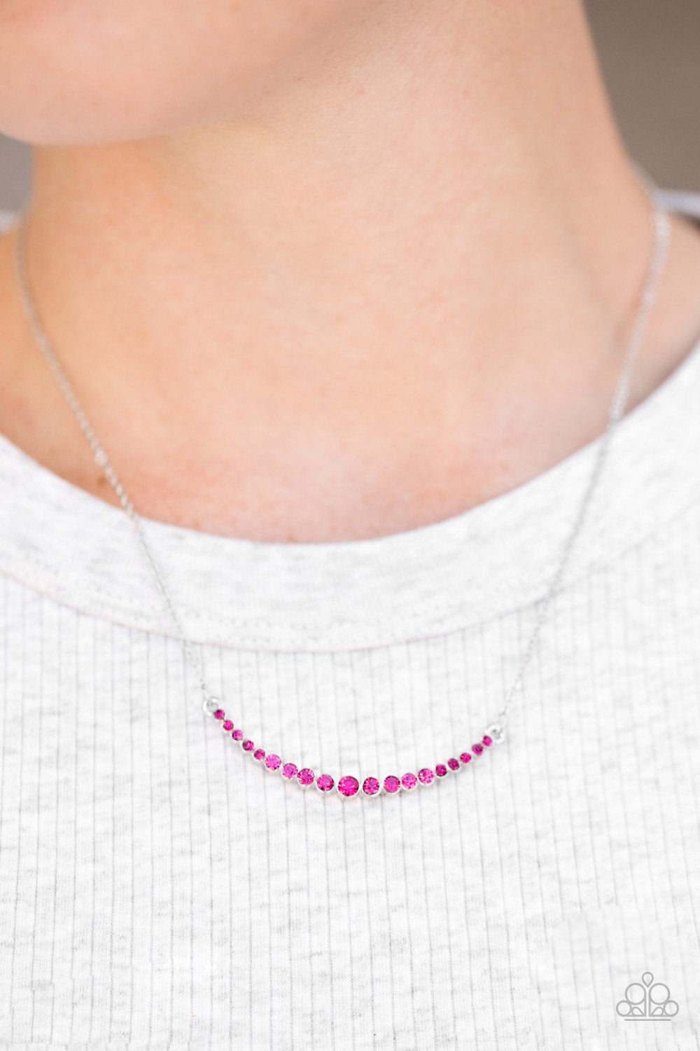 Paparazzi ♥ Rockin Rhinestones - Pink ♥  Necklace