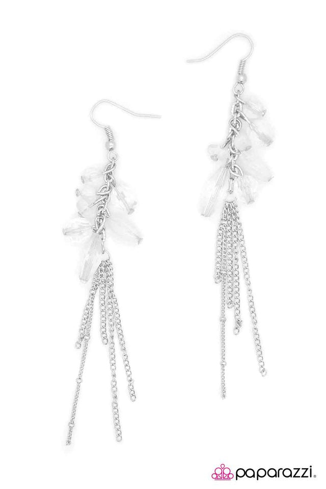 Paparazzi ♥ Save the Last Dance - White ♥ Earrings