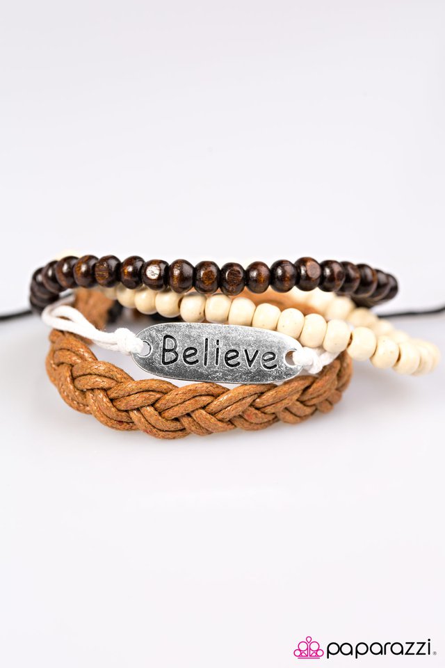 Paparazzi ♥ Believe In Yourself - White ♥ Bracelet