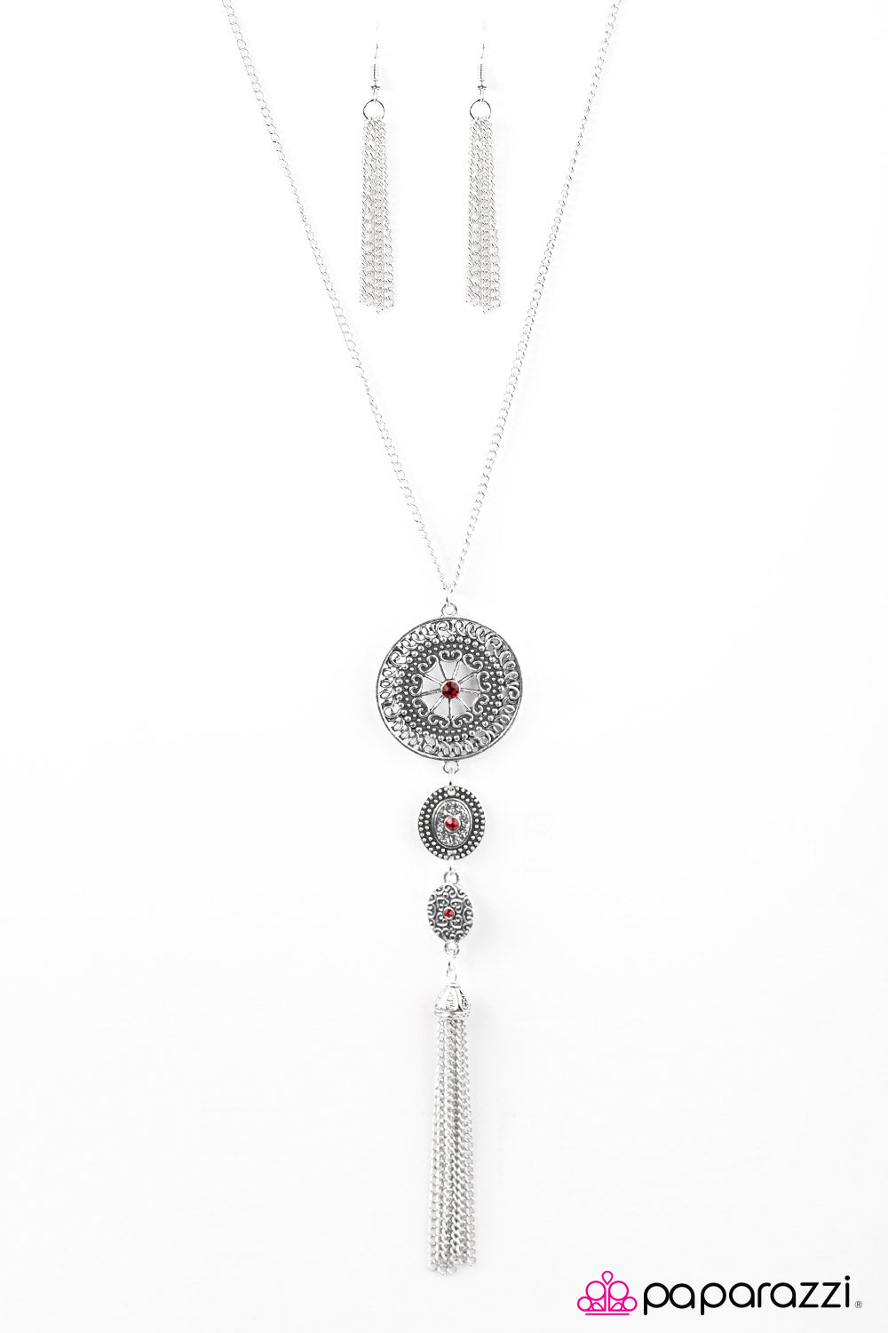 Paparazzi ♥ Courage Is My Compass - Red ♥  Necklace