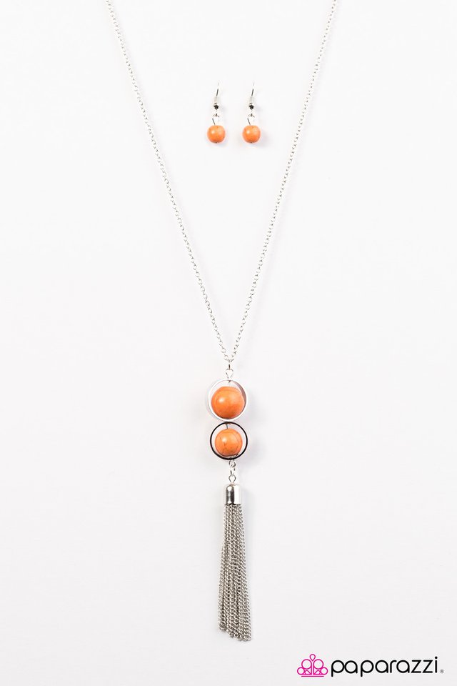 Paparazzi ♥ I Know It ZEN I See It - Orange ♥ Necklace